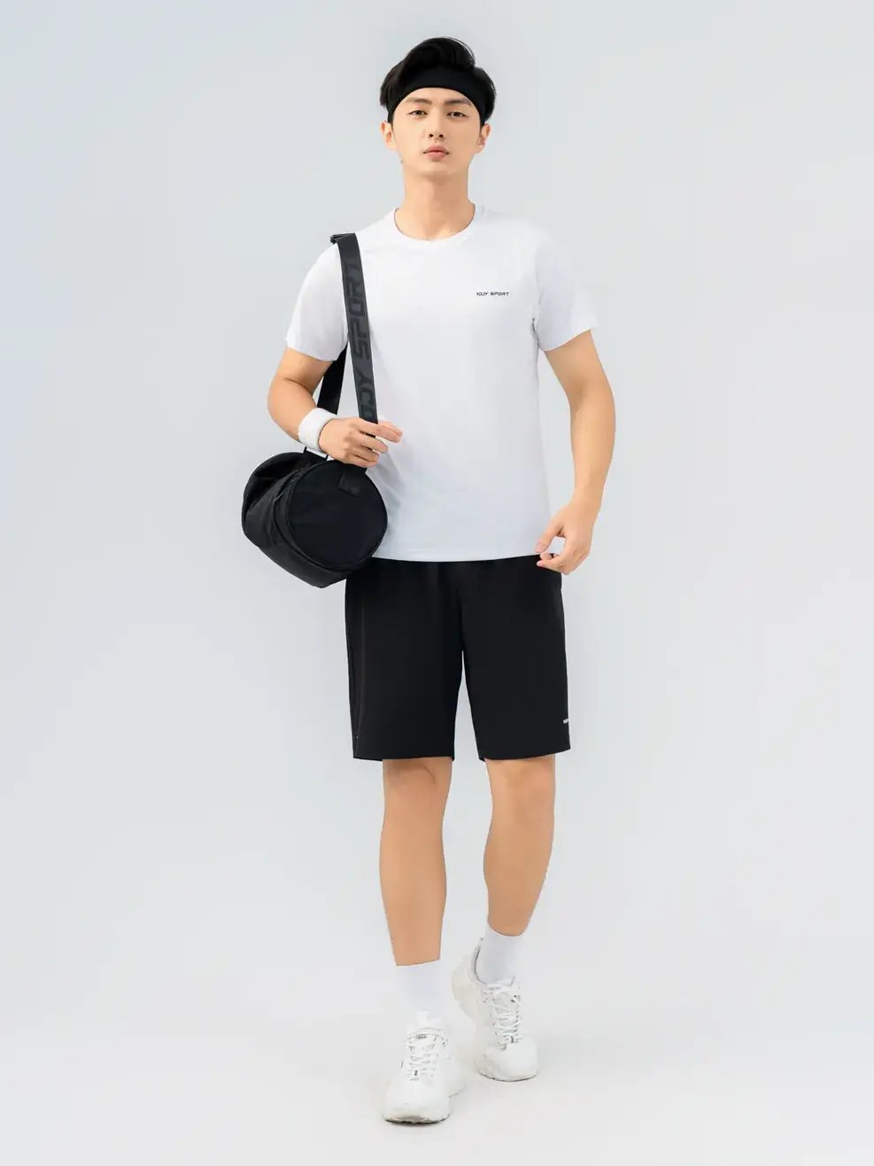 Quần Short Thể Thao Nam Chun Ốp - Đen - 29