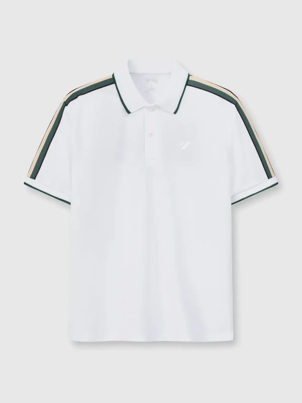 Áo Polo Phối Dây Dệt Năng Động - Trắng 001 - S