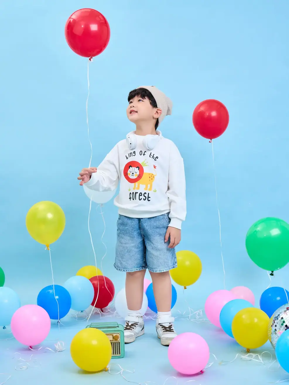 Áo nỉ kid Lion King - Trắng - 2