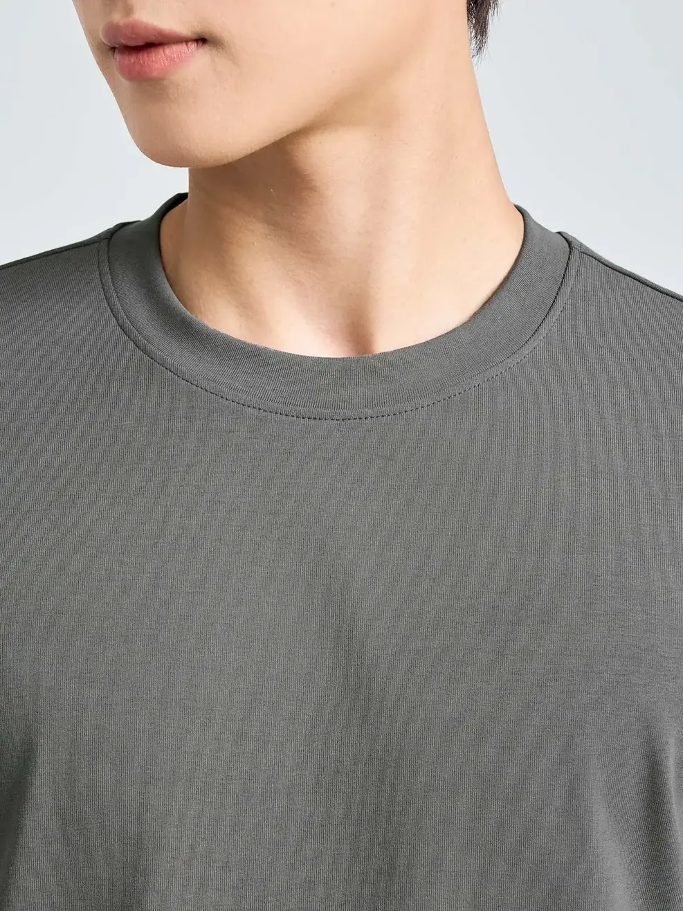 Áo Phông Nam Slimfit Thun Rib Cotton Mềm (TSM7188) - Than chì 007 - 2XL