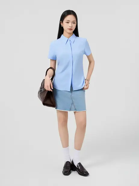 Áo Sơ-mi Ngắn Tay regular fit essential