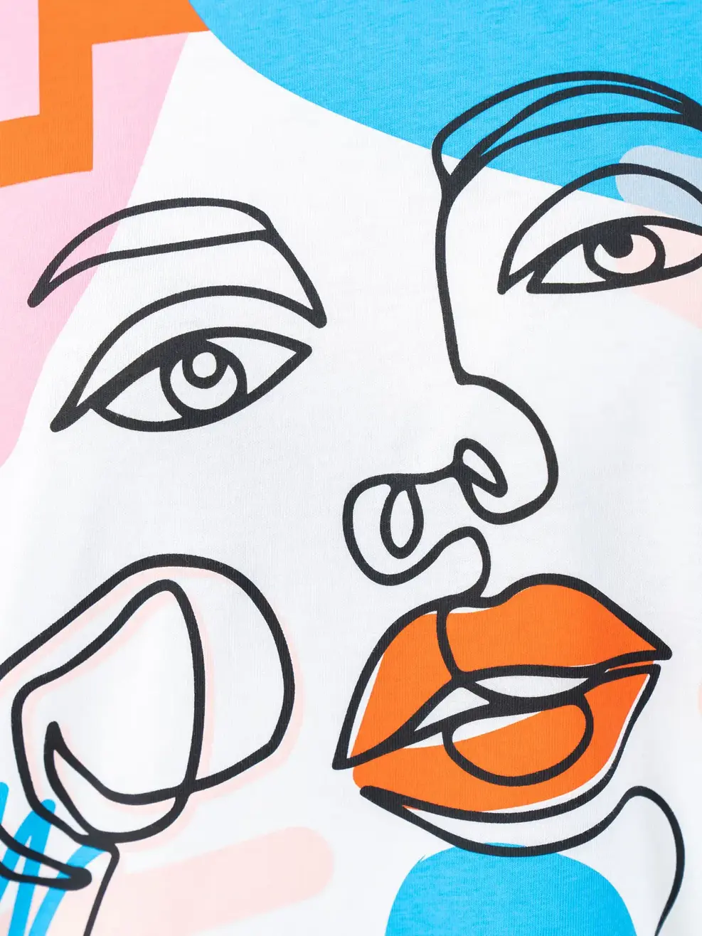 T-shirt Nữ In Tràn Cô Gái Cotton Usa - Trắng 1 - F