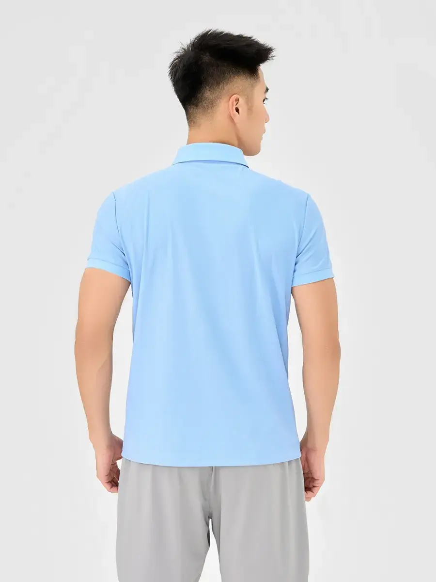 Polo Thể Thao Nam Trụ Áo Ép Sim - Xanh blue - M