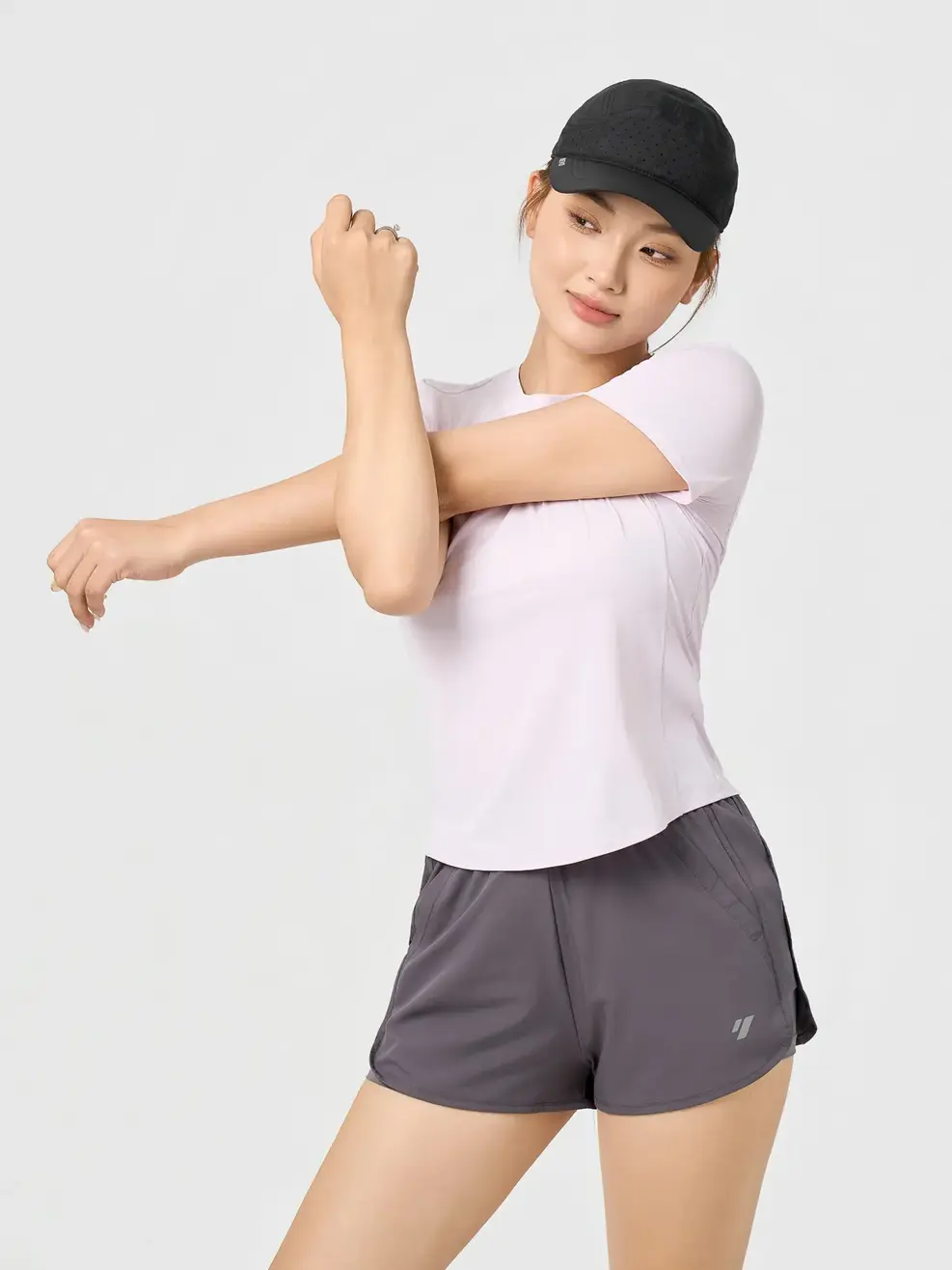 Quần Shorts Thể Thao Siêu Nhẹ 2 Lớp - Than chì 002 - S