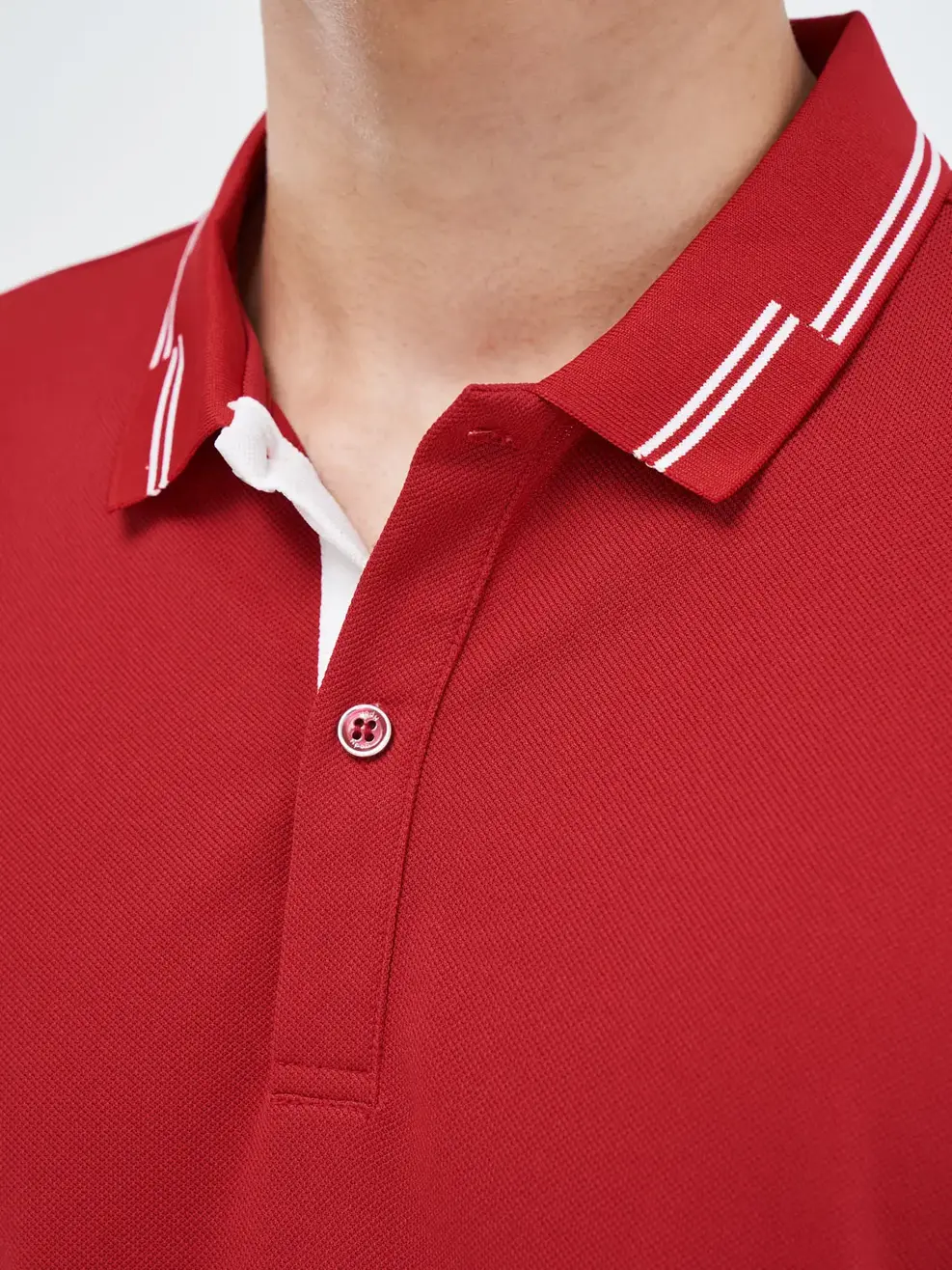 Polo café phối gấu - Đỏ - L