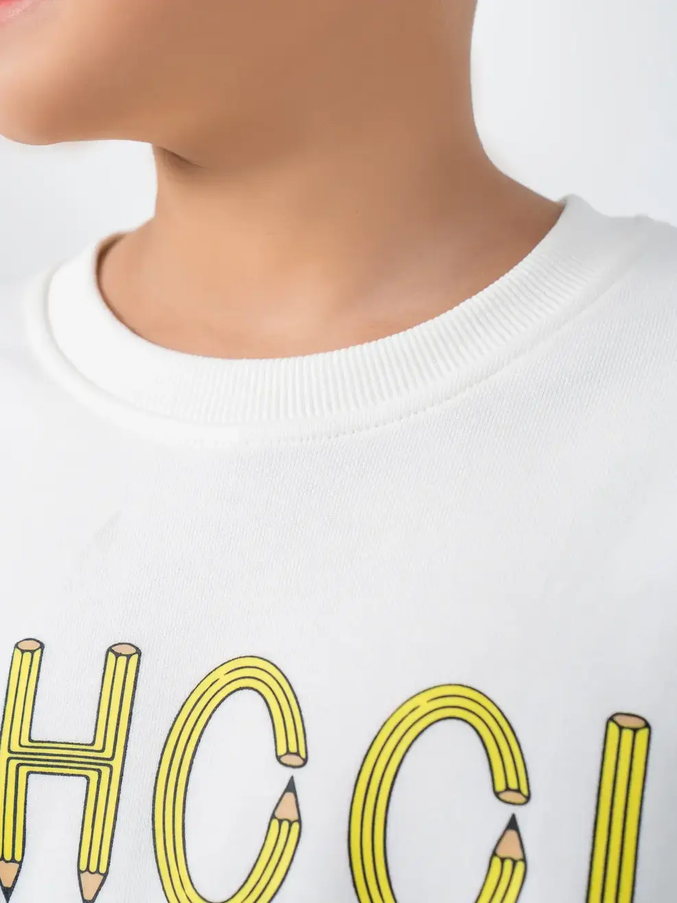 Áo nỉ kid lớn in School child - Trắng - 10