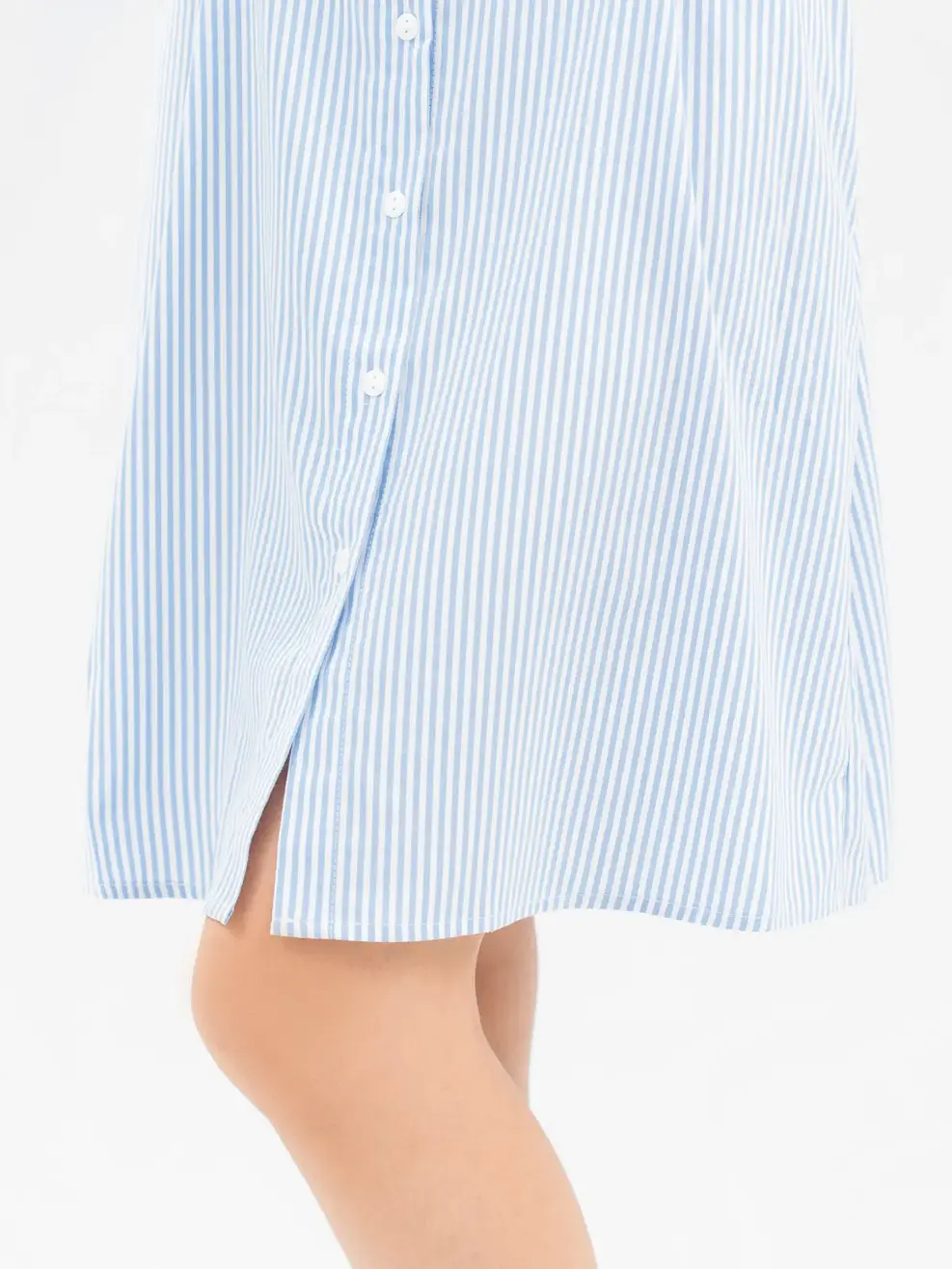 Váy Nữ Sơmi Kẻ - Kẻ Xanh - S