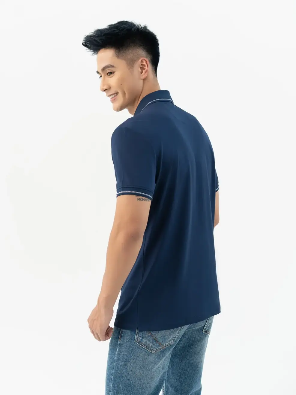 Áo polo nam Coolmax - Tím than - S