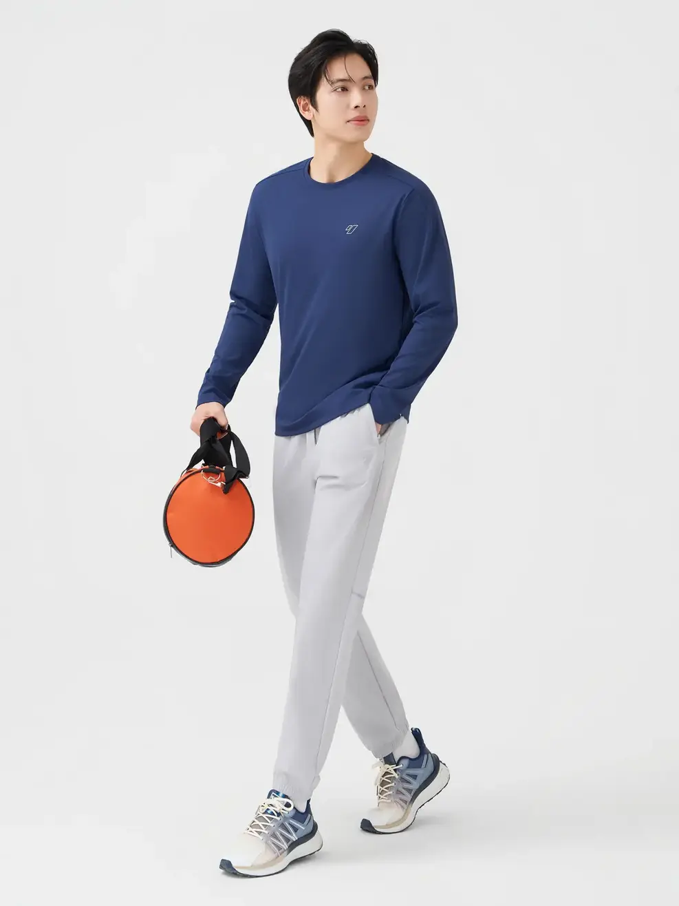 Áo Phông Nam Dài Tay Thể Thao Chiết Ly - Tím Than 009 - XL