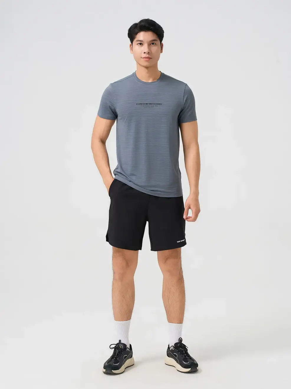 Áo Phông Nam Thể Thao Dệt Thoáng Khí - Than chì 009 - 3XL