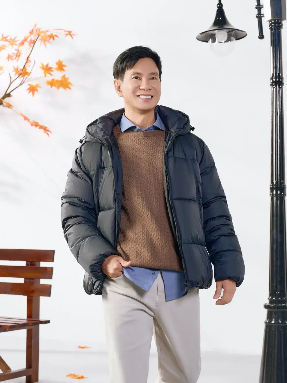 Áo Phao VIP Nam Mũ Liền Kéo Khóa Siêu Ấm - ĐEN 002 - M