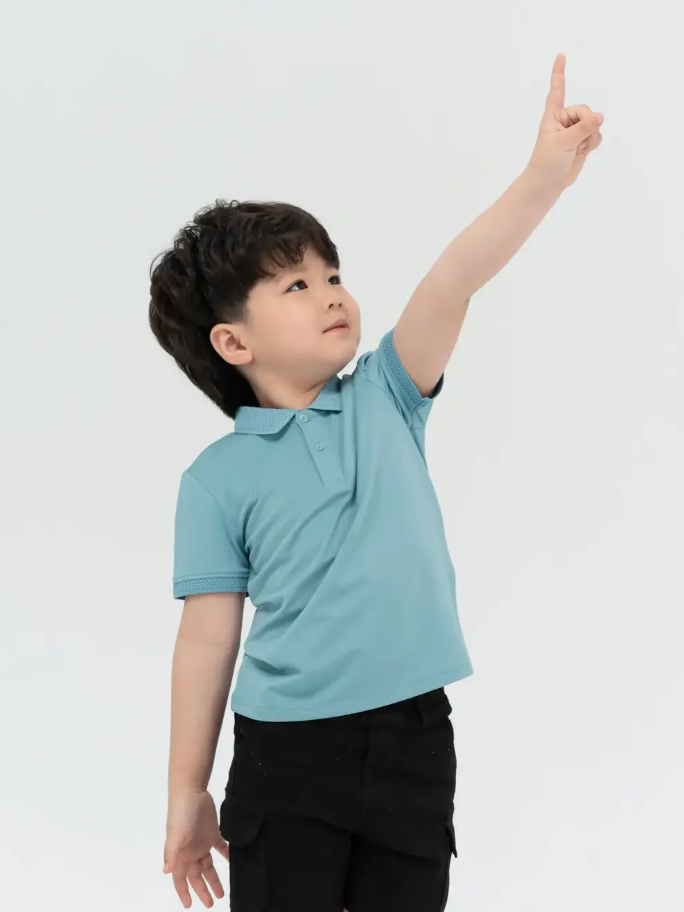 Polo kid coolmax bo dệt nổi - Xanh ngọc - 6