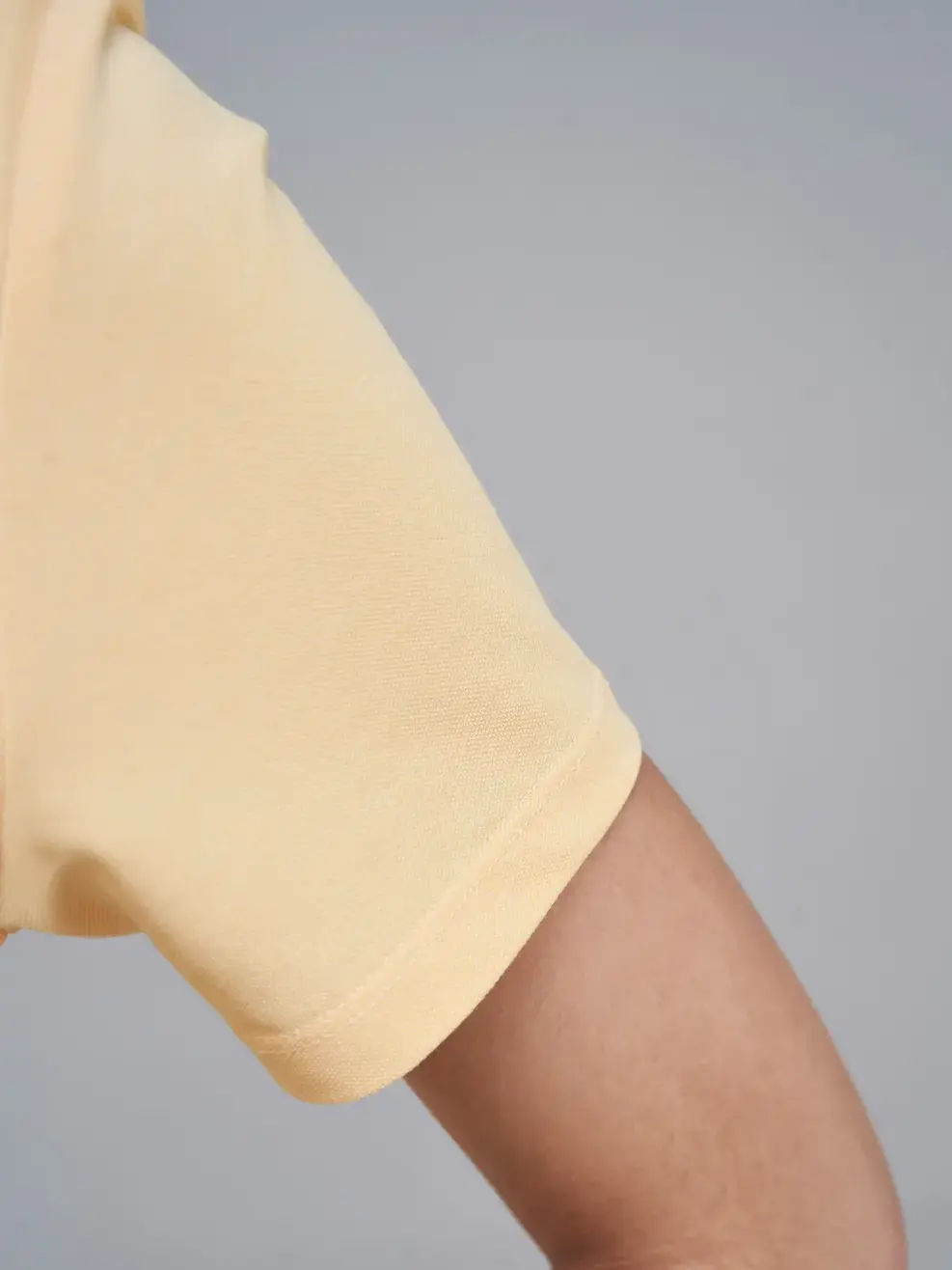 Áo Polo nữ mắt chim croptop - Vàng - L