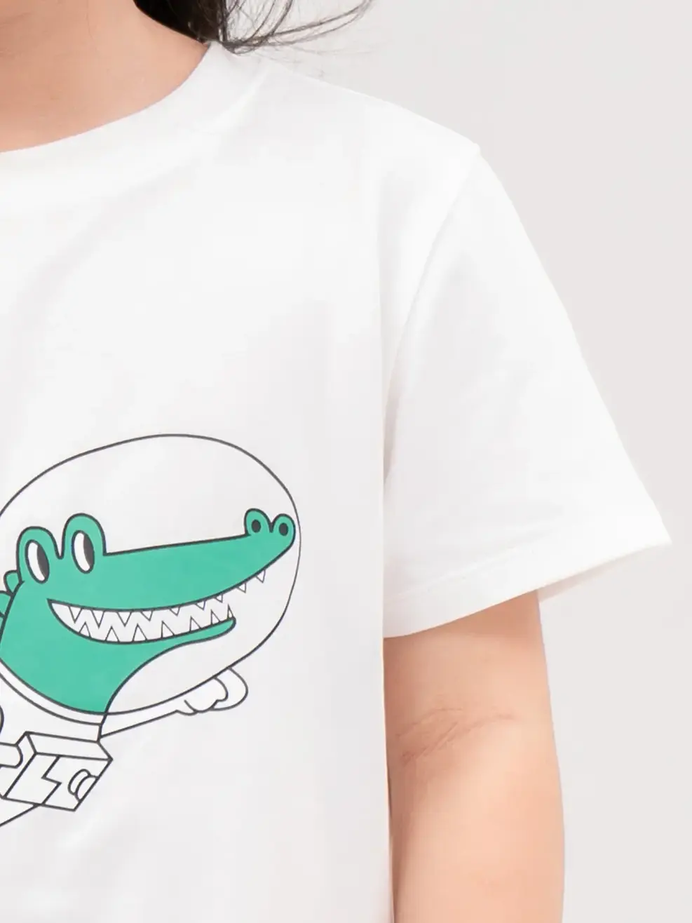 T-shirt Kid In Cá Sấu Thủy Thủ - Trắng - 2