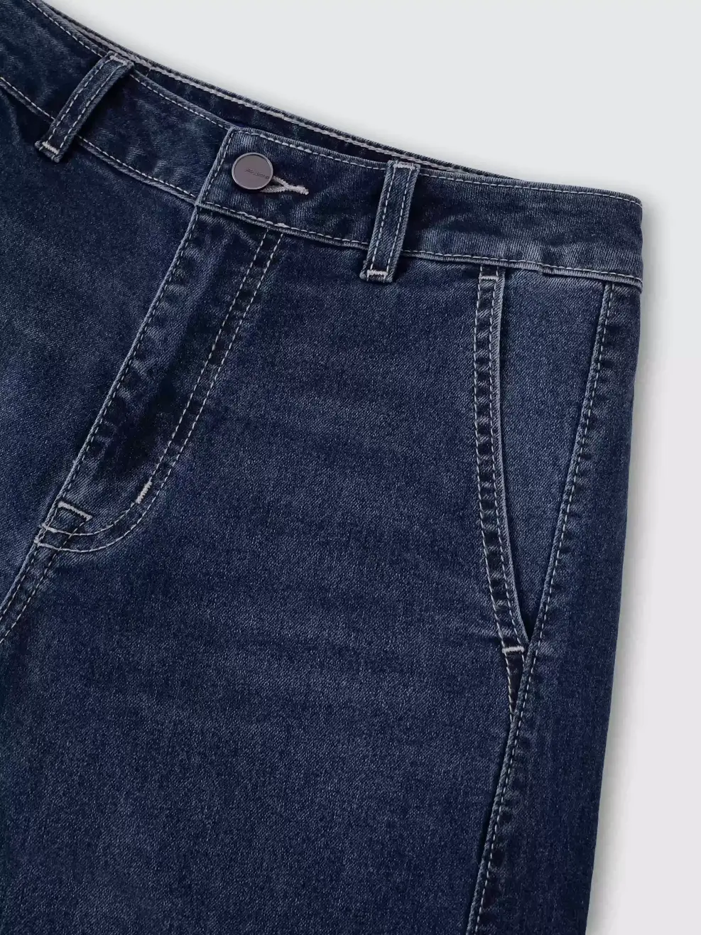 Quần Jeans Nữ Wide Leg Ly Chéo - Màu chàm 002 - 26