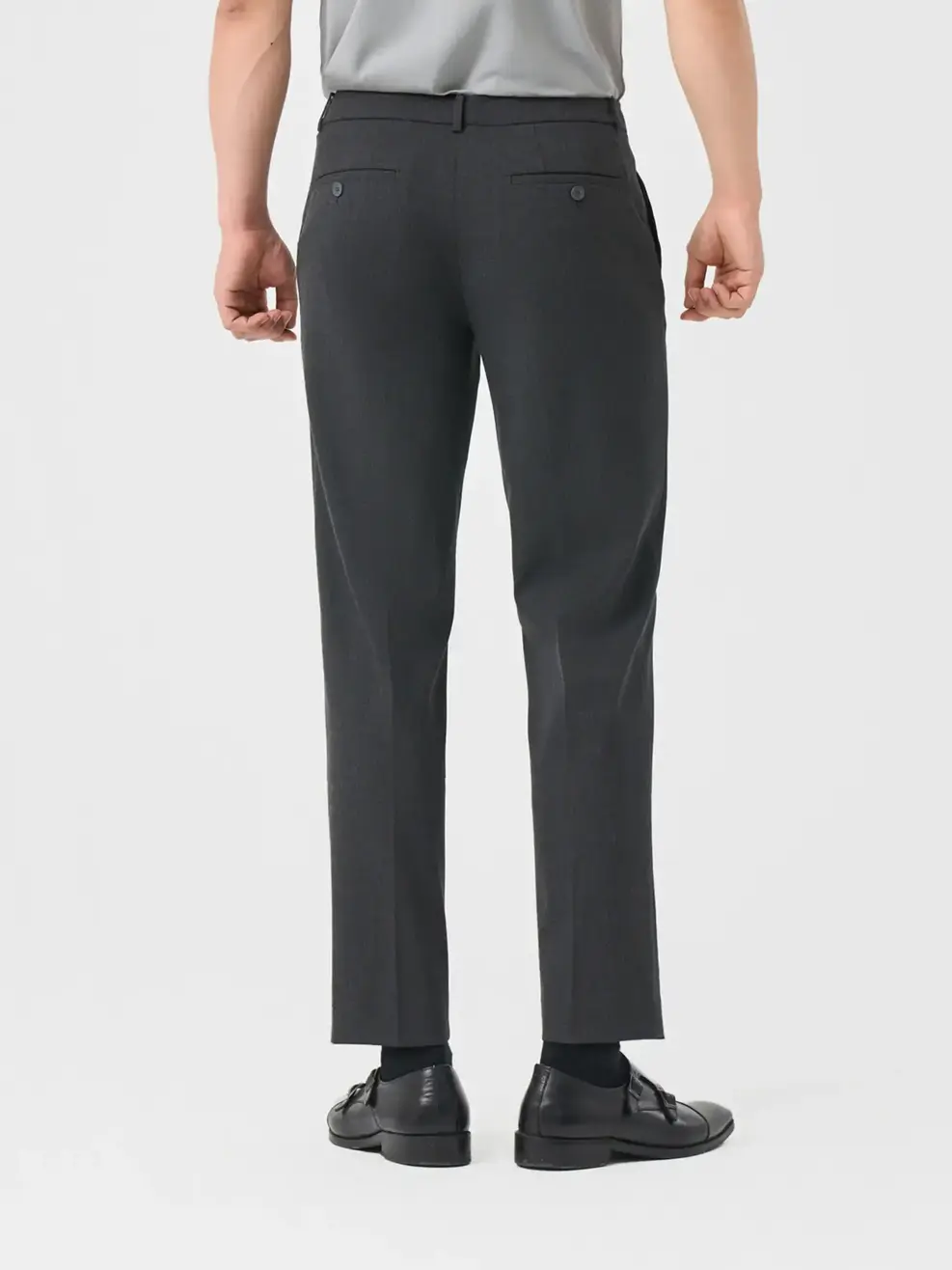 Quần Âu Nam Cạp Chun Ốp(qam7027) - Than chì 017 - 29