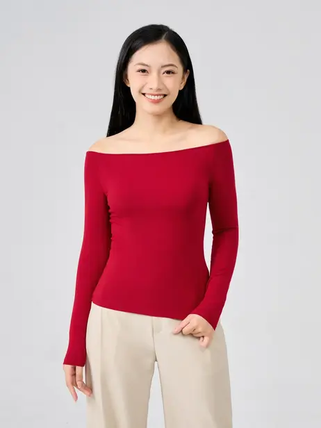 Áo Thu Đông Nữ Trễ Vai