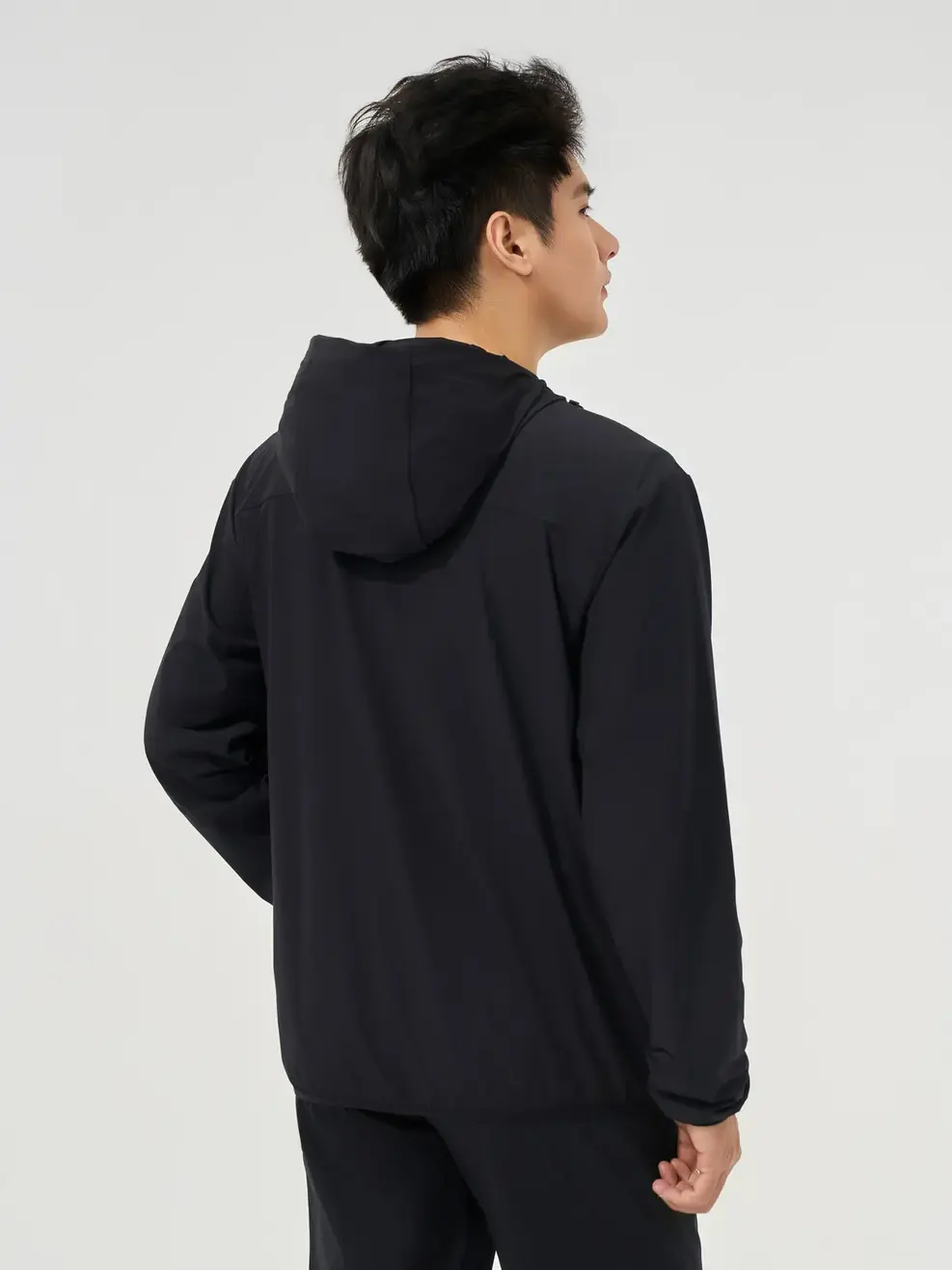 Áo Khoác Gió Thể Thao 1 Lớp Anti Uv - ĐEN 002 - M