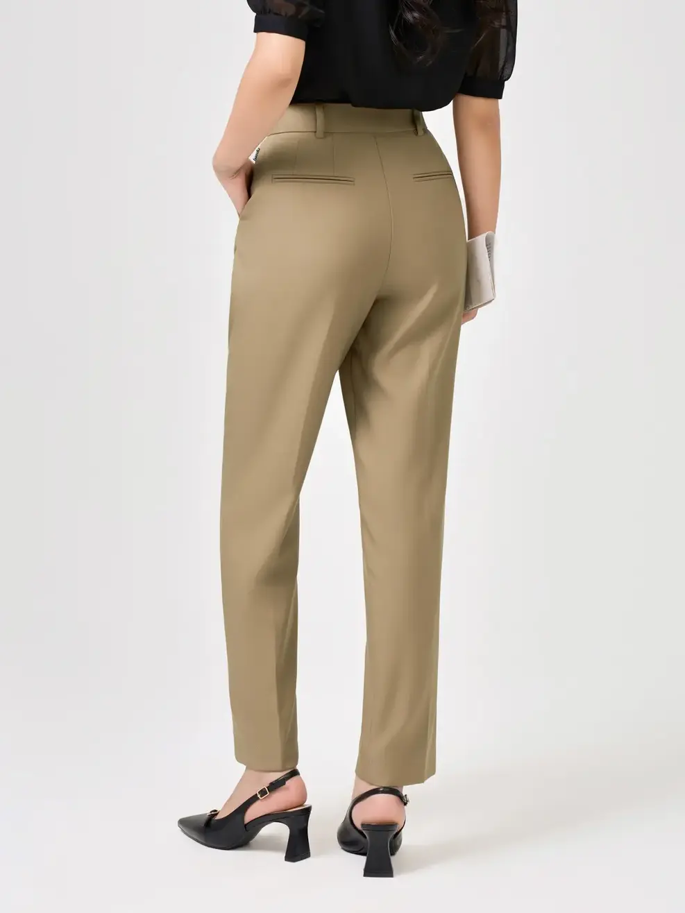 Quần Tây Nữ Nano Chun Di Động - Nâu be - M