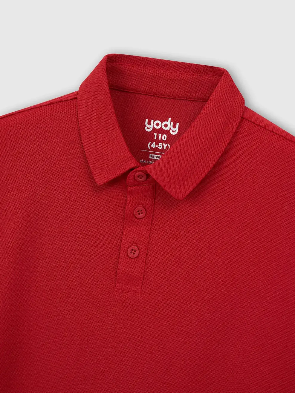 Áo Polo Teen Cổ Ép Có Xẻ Tà - Đỏ 029 - 140