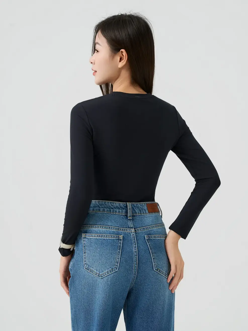 Áo Body Giữ Nhiệt Bamboo Cổ Tròn - Đen 006 - S