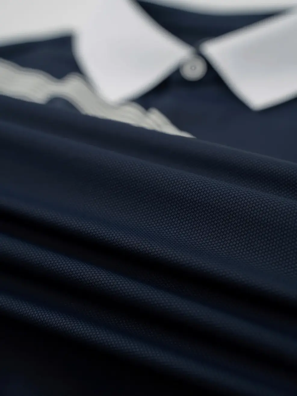 Áo Polo Nam Phối Cổ Thân Có In - Navy 028 - S