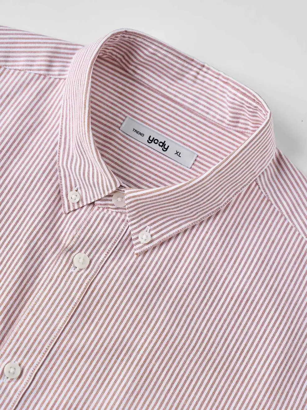 Áo Sơ-mi nam oxford kẻ sọc - Kẻ nâu 103 - M