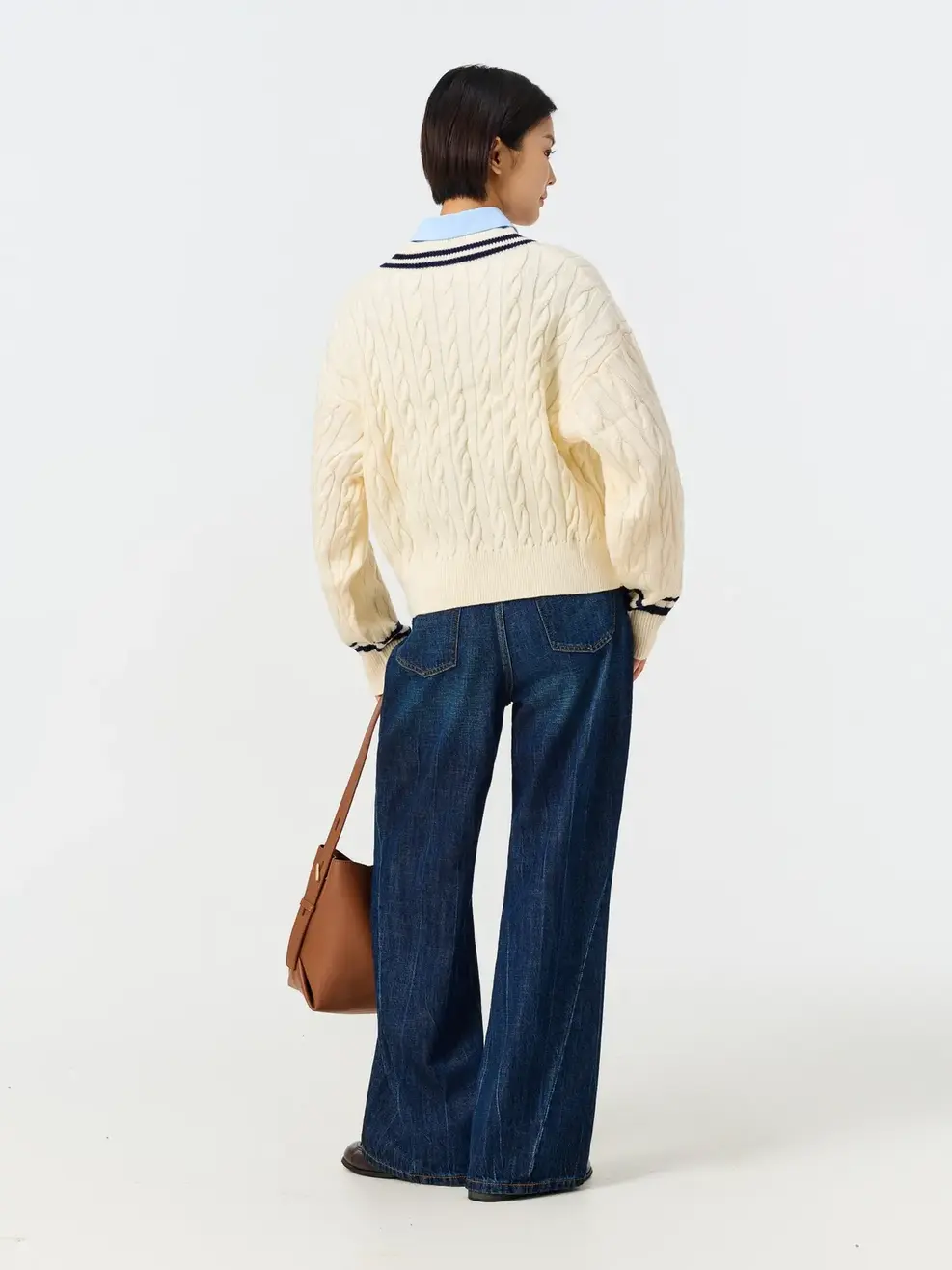 Quần Jeans Gai Xanh Ống Suông Vặn - Màu chàm 001 - 26