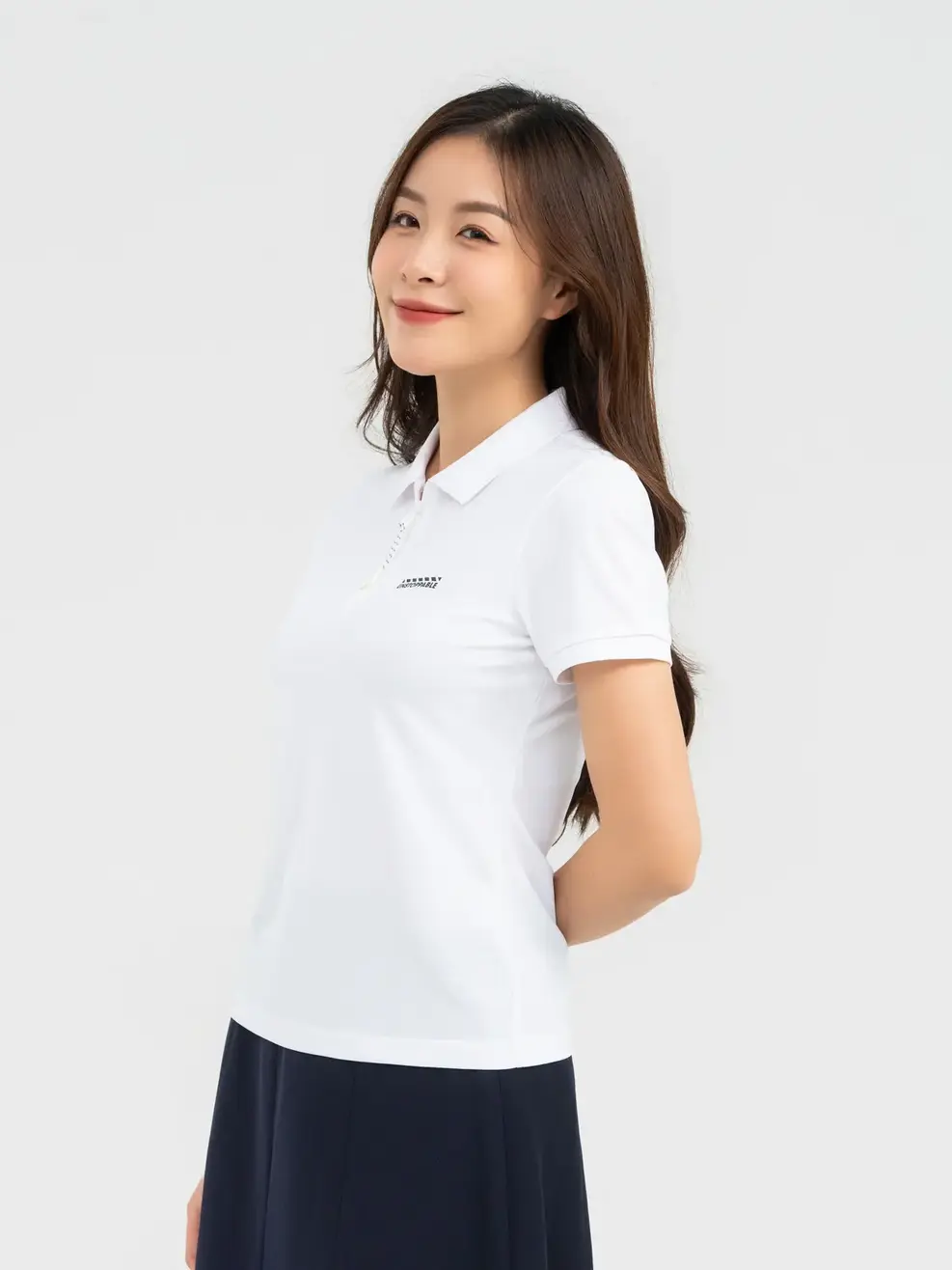 Polo Thể Thao Nữ Airycool Nẹp Khóa - Trắng - S