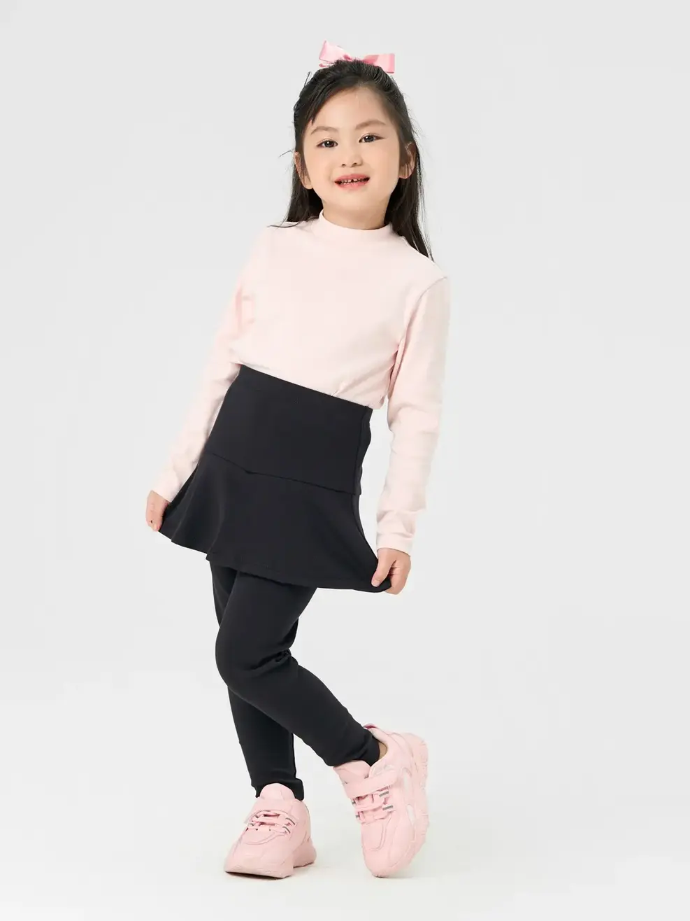 Quần Leging Bé Gái Giả Chân Váy - Đen - 2