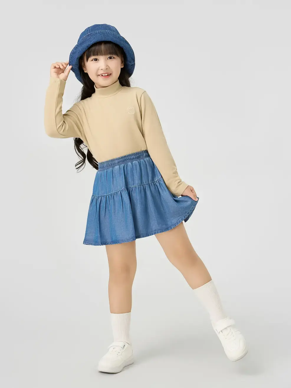 Áo Body Giữ Nhiệt Thêu Chú Gấu - Be 123 - 104