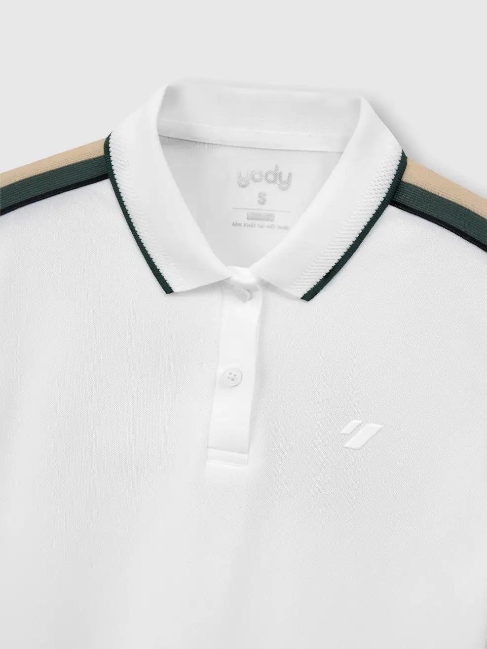 Áo Polo Phối Dây Dệt Năng Động - Trắng 001 - XS