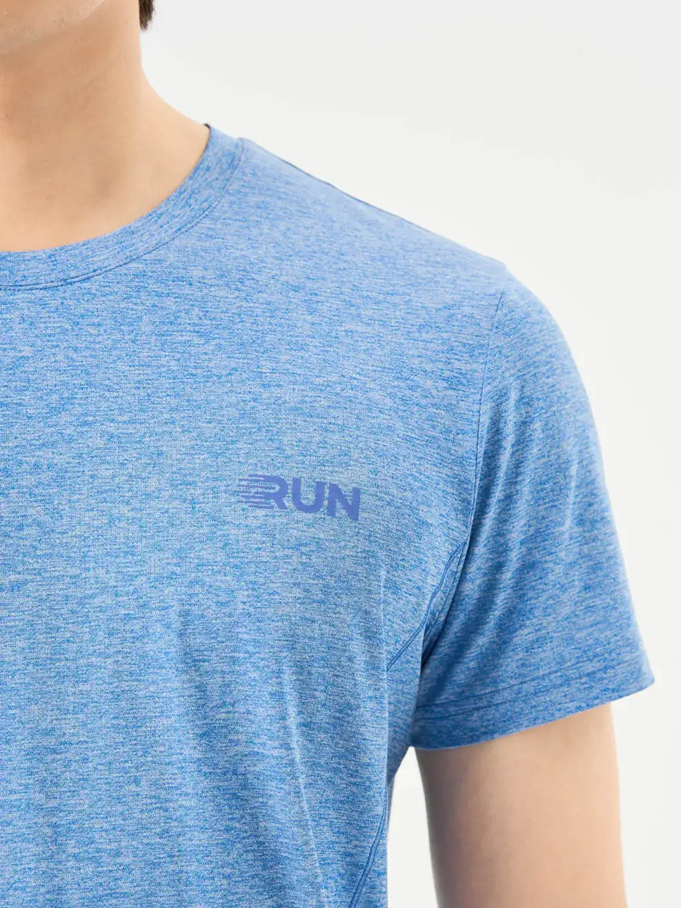 T-shirt Thể Thao Nam Siêu Nhẹ In Run - Xanh Biển - M
