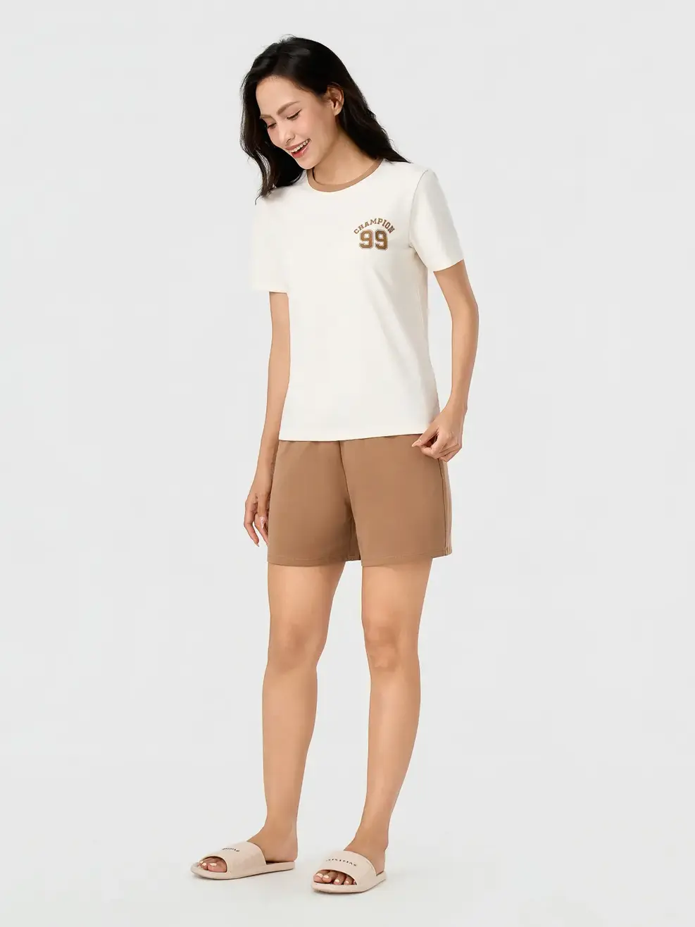 Bộ Đồ Nữ In Số 99 - Màu nâu 005 - S