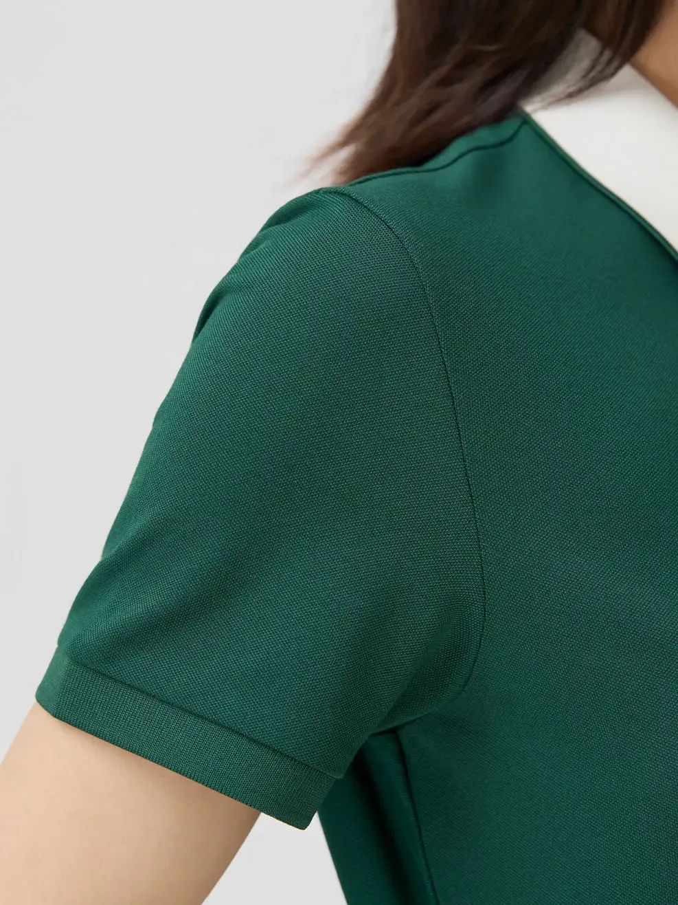 Áo Polo Nữ Ngắn Tay Cổ Phối Bo - Xanh Lá 068 - S