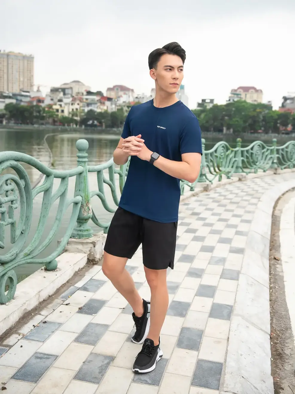 T-shirt thể thao nam perform ance 2 - Navy - M