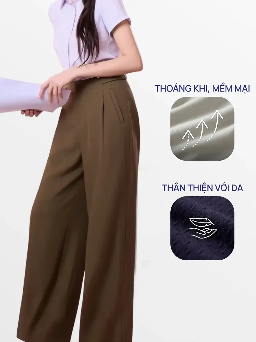 Quần WIDE LEG COLLECTION - Rêu 015 - S