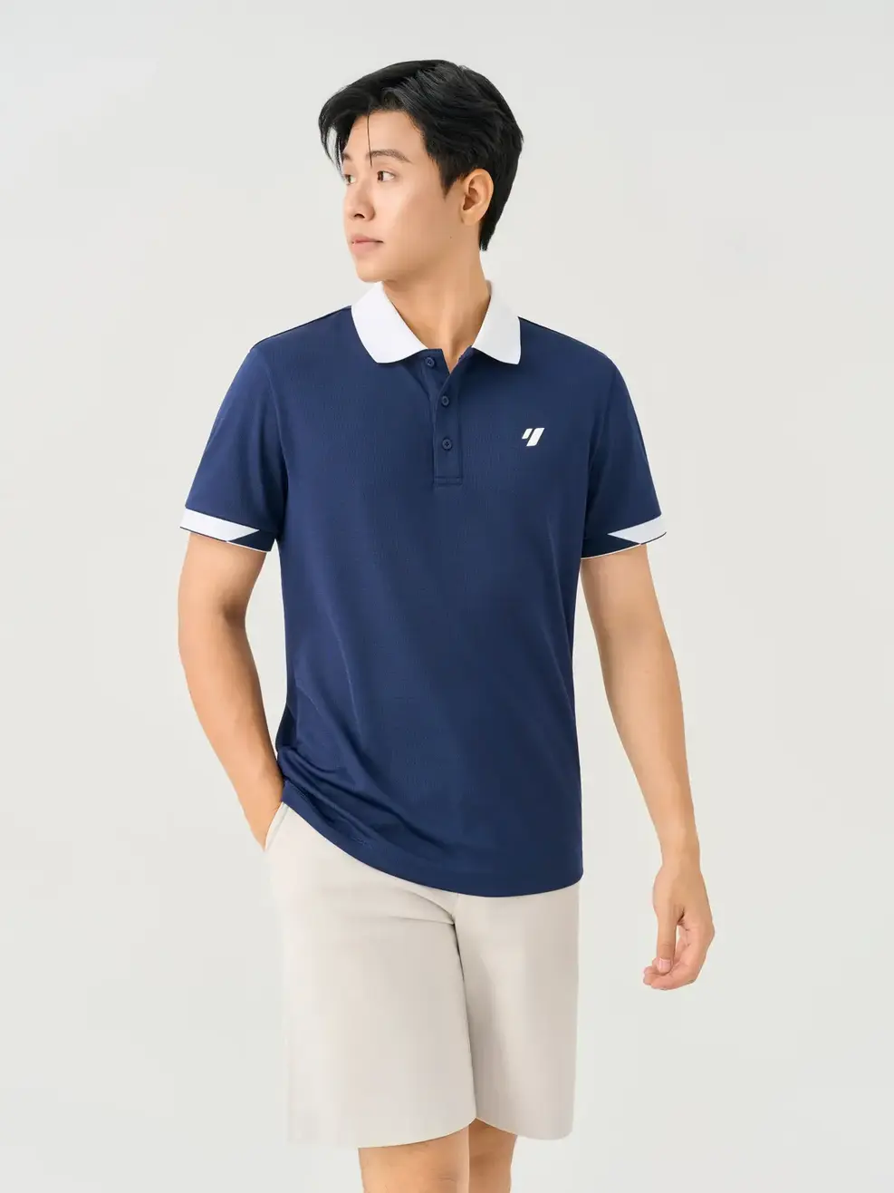 Áo Polo Nam Sport Phối Cổ - Navy 001 - M