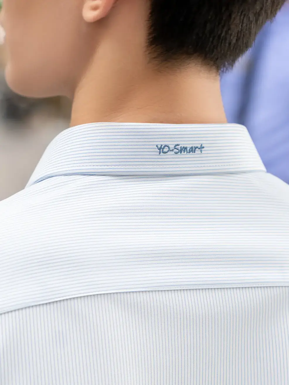 Sơ Mi Dài Tay Nam - Kẻ Xanh - M