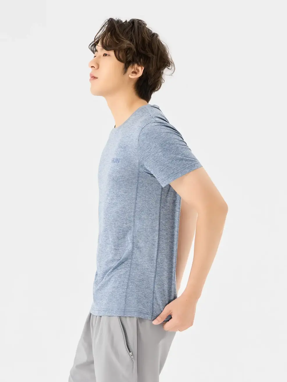 T-shirt Thể Thao Nam Siêu Nhẹ In Run - Navy - L