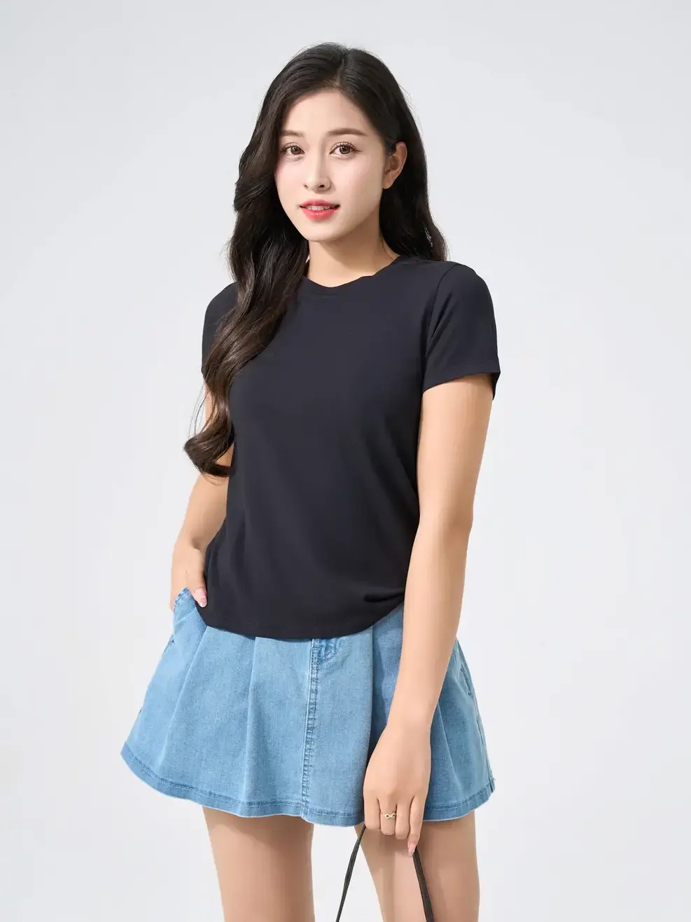 Áo Phông Dáng Suông Túi Ngực-TSN7301 - Đen 006 - S