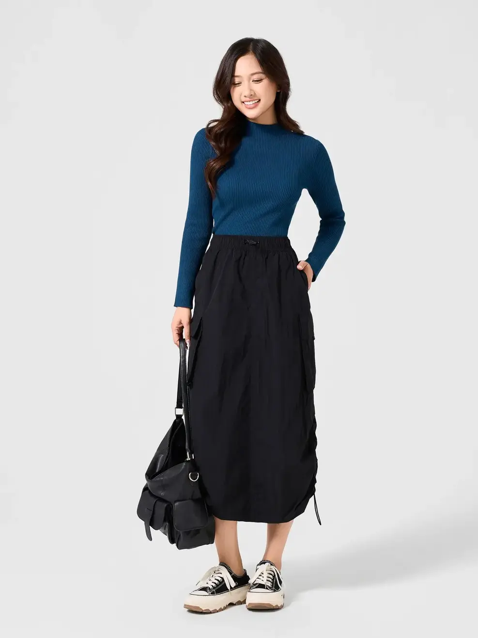 Áo Len Nữ Cổ Liền - Xanh cổ vịt - S