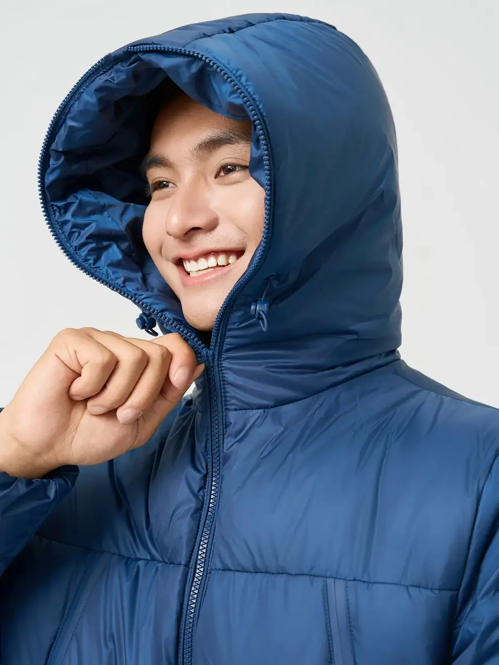 Áo Phao VIP Nam Mũ Liền Kéo Khóa Siêu Ấm - Tím Than 006 - M