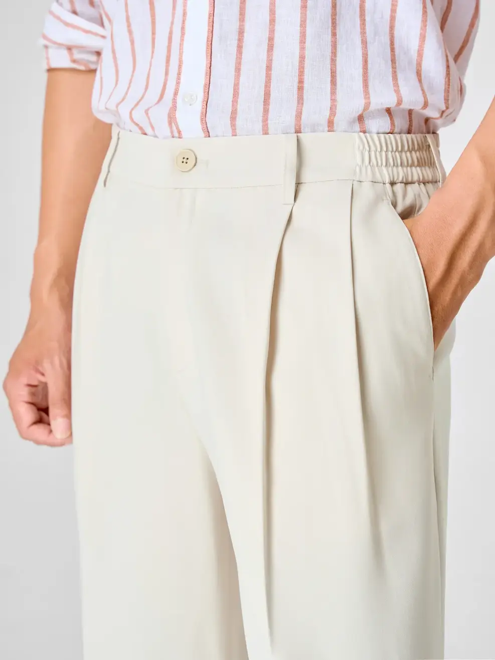 Quần Âu Nam Nam Cạp Chun Daily Pant - Xám 152 - 29