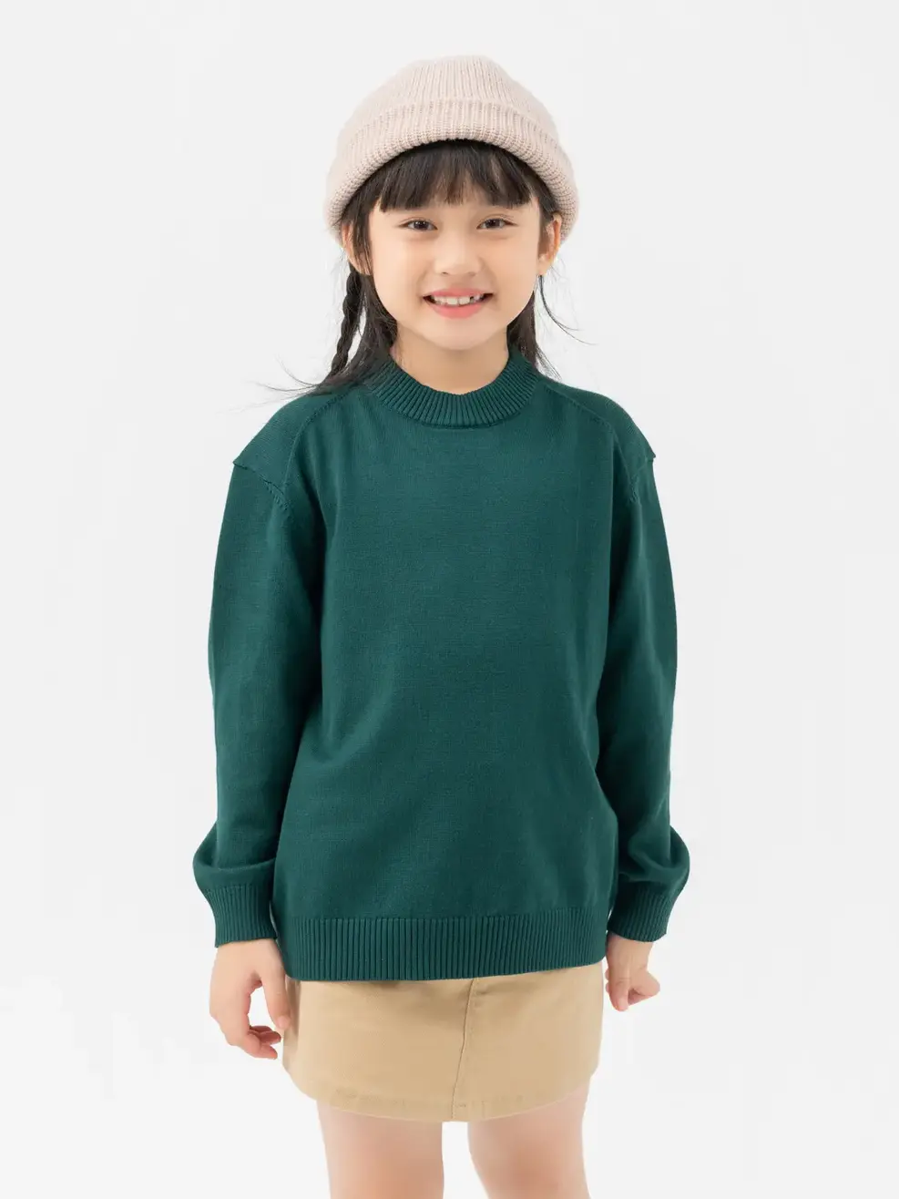 Áo Len Trẻ Em Viscose Cơ Bản - Xanh đậm - 6