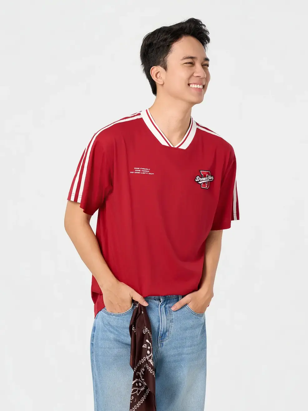 Áo Phông Cổ Tim Dream Team - Đỏ 026 - M