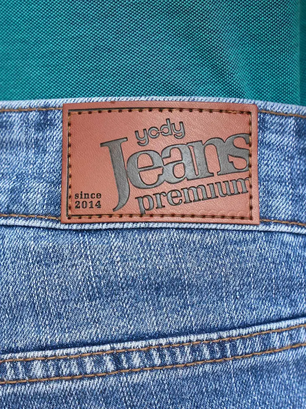 Quần jean nam Regular cotton giặt mài - Xanh nhạt - 34