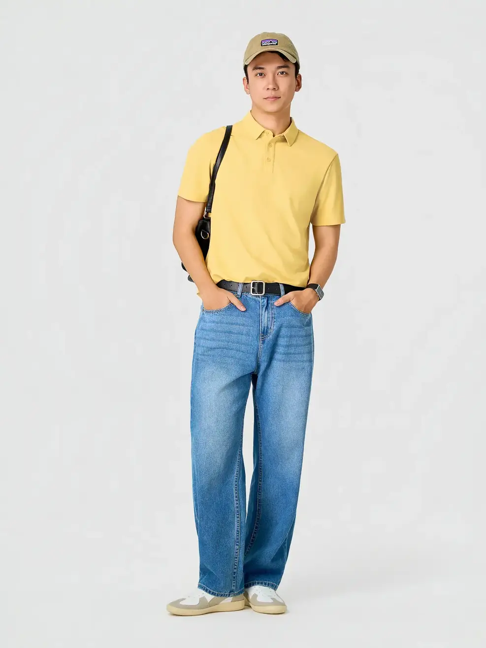 Áo Polo Nam Regular Cổ Ép Có Xẻ Tà -  Vàng 064 - S