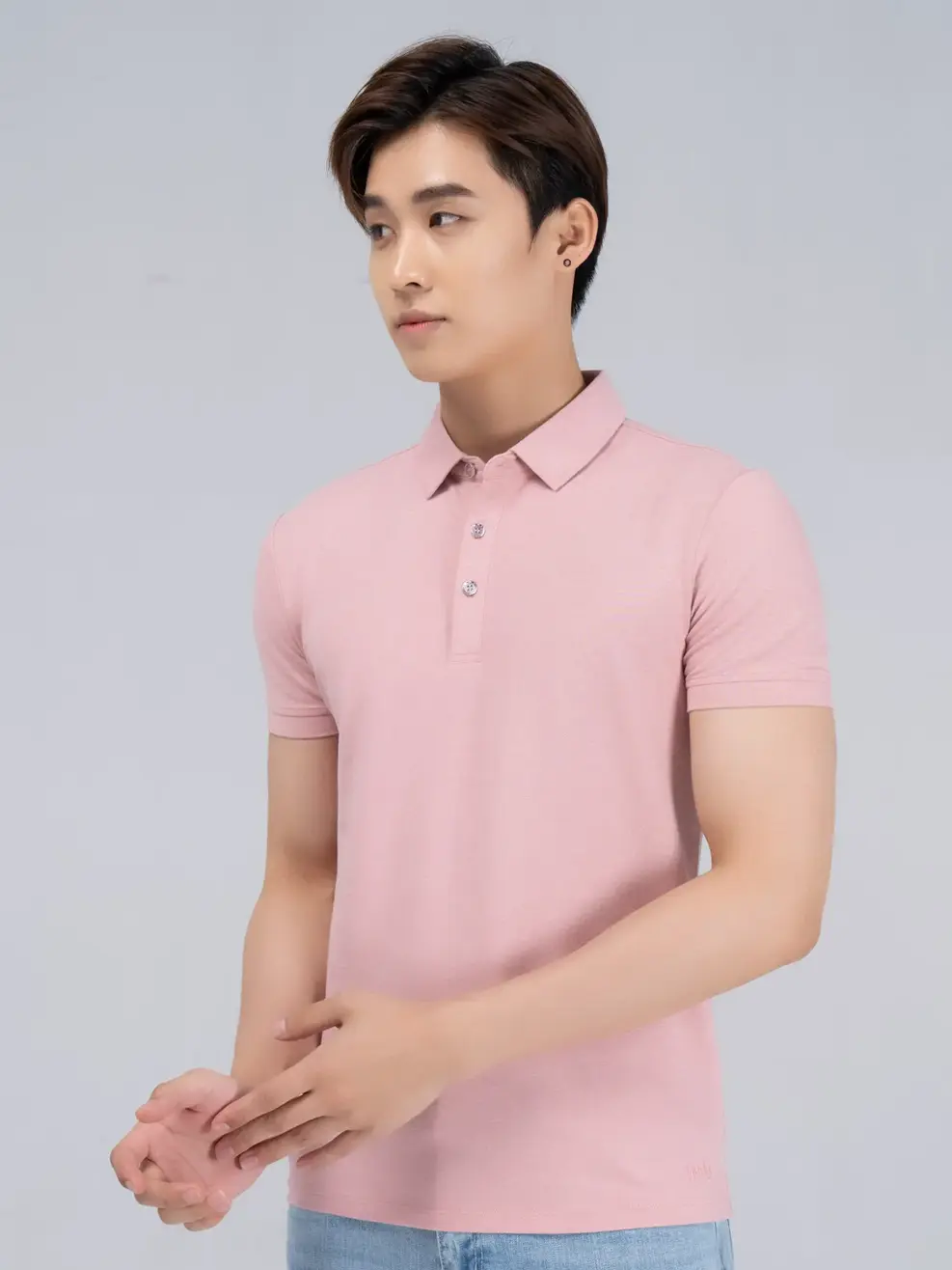 Polo nam modal - Hồng - 3XL