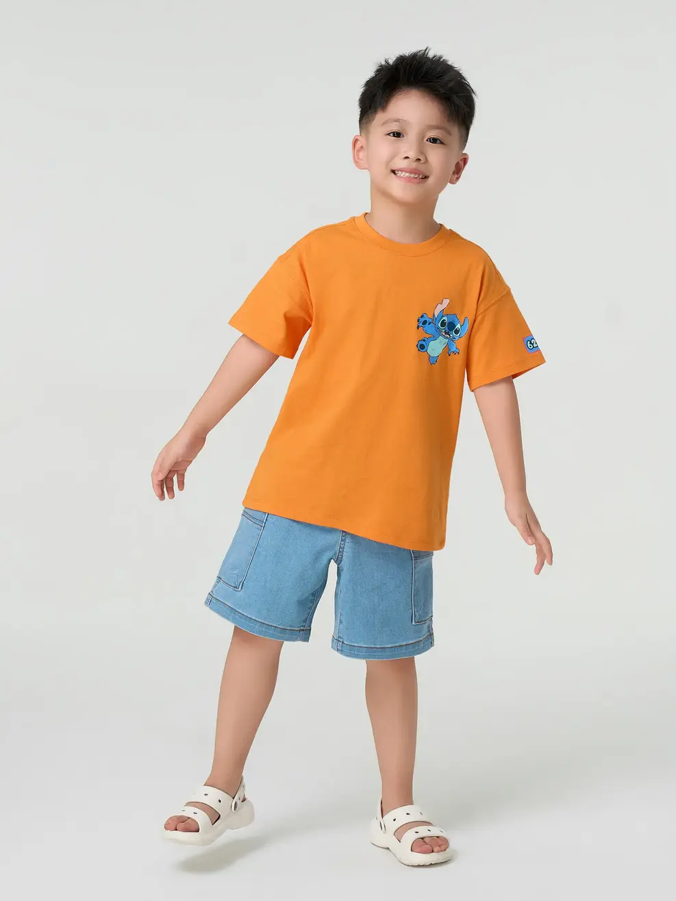 Quần Jeans BéTrai Túi Ốp Sườn - Màu chàm 001 - 4-5